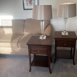 Set of Living Room Furniture- 1 sofa, 2 tables and 2 lamps