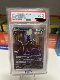 PSA 10 Umbreon V Full Art 189/203 Evolving Skies PSA 10