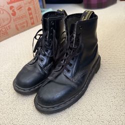 Dr Martens black lace up boots