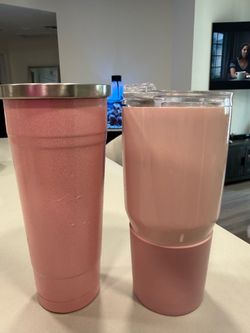 (2) water bottle / coffee cups