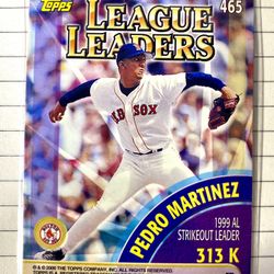 Pedro Martinez/Randy Johnson HOF 2000 Topps League Leaders Strikeouts Card