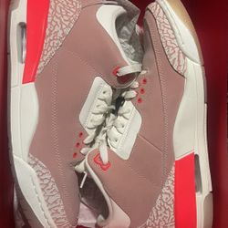 Size 9.5 Rust Pink Jordan 3