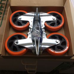 5 inch Caster Wheels for Cart, Heavy Duty Locking Swivel Casters New Never Used $30 Firm