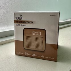 Wooden Speaker Alarm Clock Bluetooth