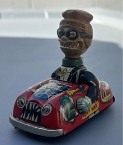 Rare 1960s Marx toys nutty mad friction tin car