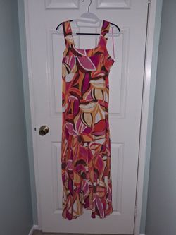 Floral Maxi Dress with Open Back