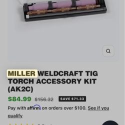 New Miller/Weldcraft AK2C TIG Torch Accessory Kit