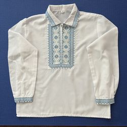 Boy’s Vyshyvanka - Ukrainian traditional long sleeves shirt. Size S(6-8T)