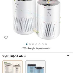 Air Purifier for Bedroom 2Pack White (KQ-31 White) - Comes with 2 filters (Brand New in Box)