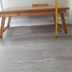 BAMBOO  FoldableTray With Side DRAWER 