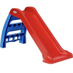 Little Tikes First Slip And Slide, Easy Set Up Playset for Indoor Outdoor Backyard, Easy to Store, Safe Toy for Toddler,Kids (Red/Blue), 39.00''L x 18
