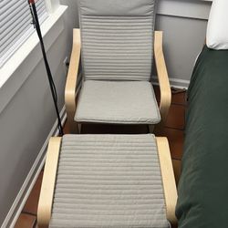 Reading Chair And Ottoman Set