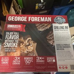 George Forman smokeless grill