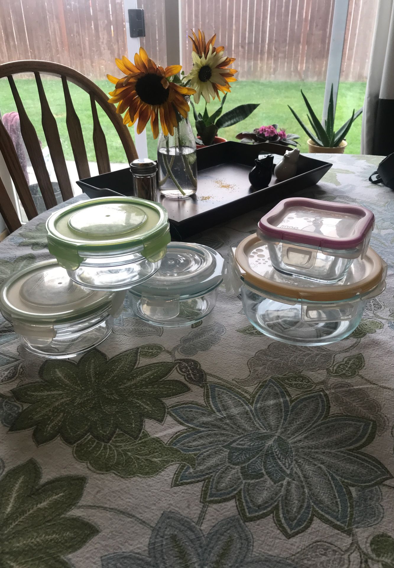 Glass storage containers