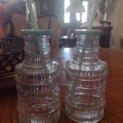 Ornate Glass Drink Bottles