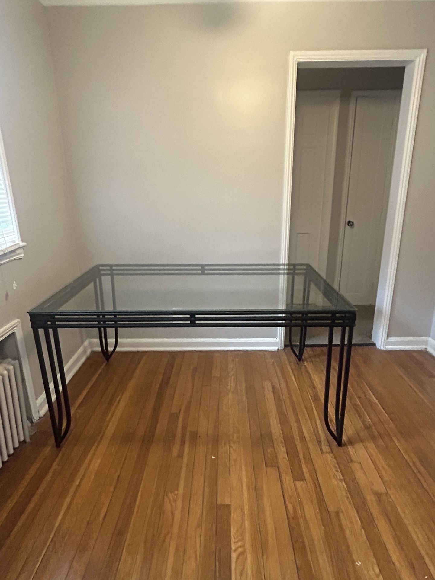 36” by 60” Glass Dining Table 