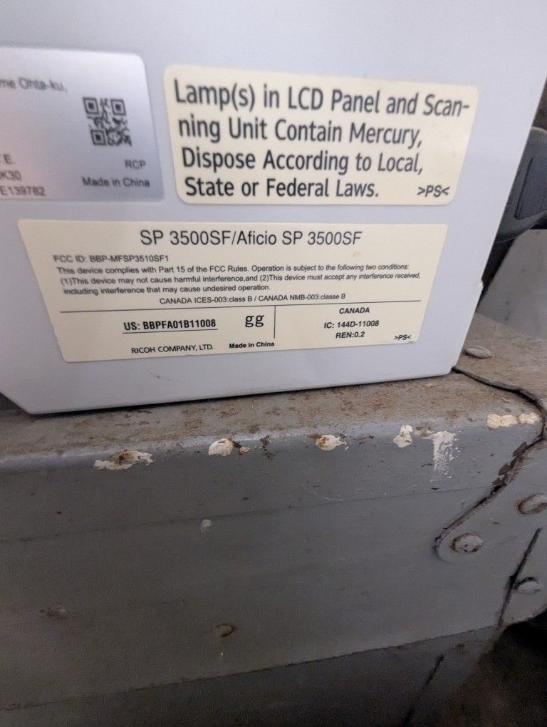 Aficio  SP3500sp Printer Ricoh 