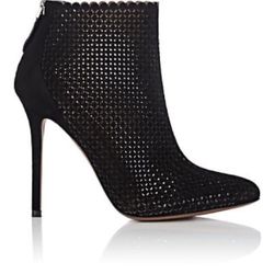 Alaia Laser Cut Suede Booties