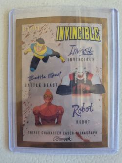 Invincible 1 of 1 signagraph Invincible, beast and robot