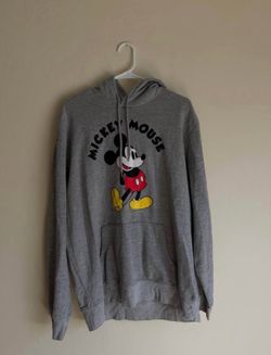 Disney Mickey Mouse Gray Pullover Hoodie XL Adult