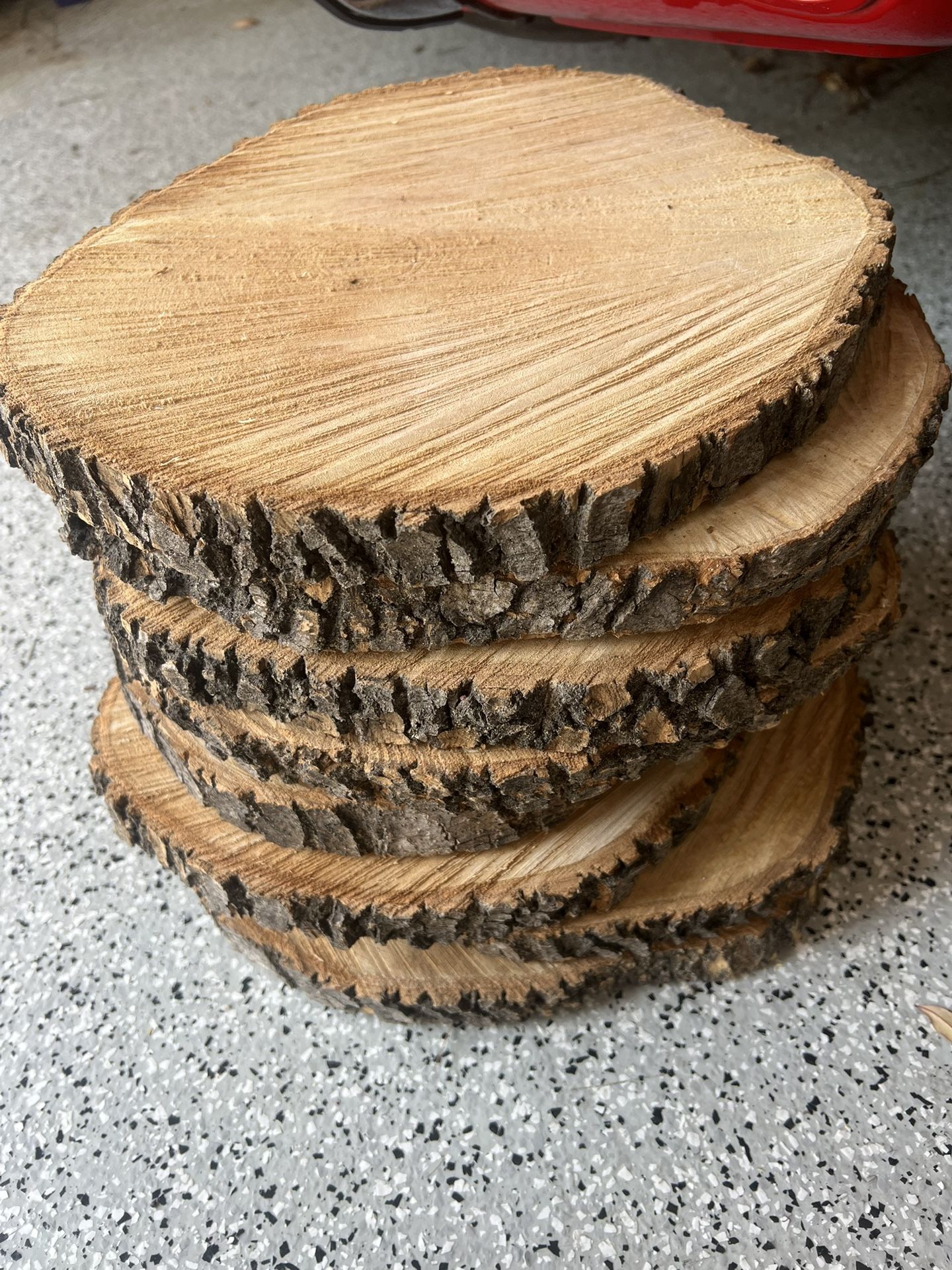 (8) 13 Inch Wood Slices Centerpieces