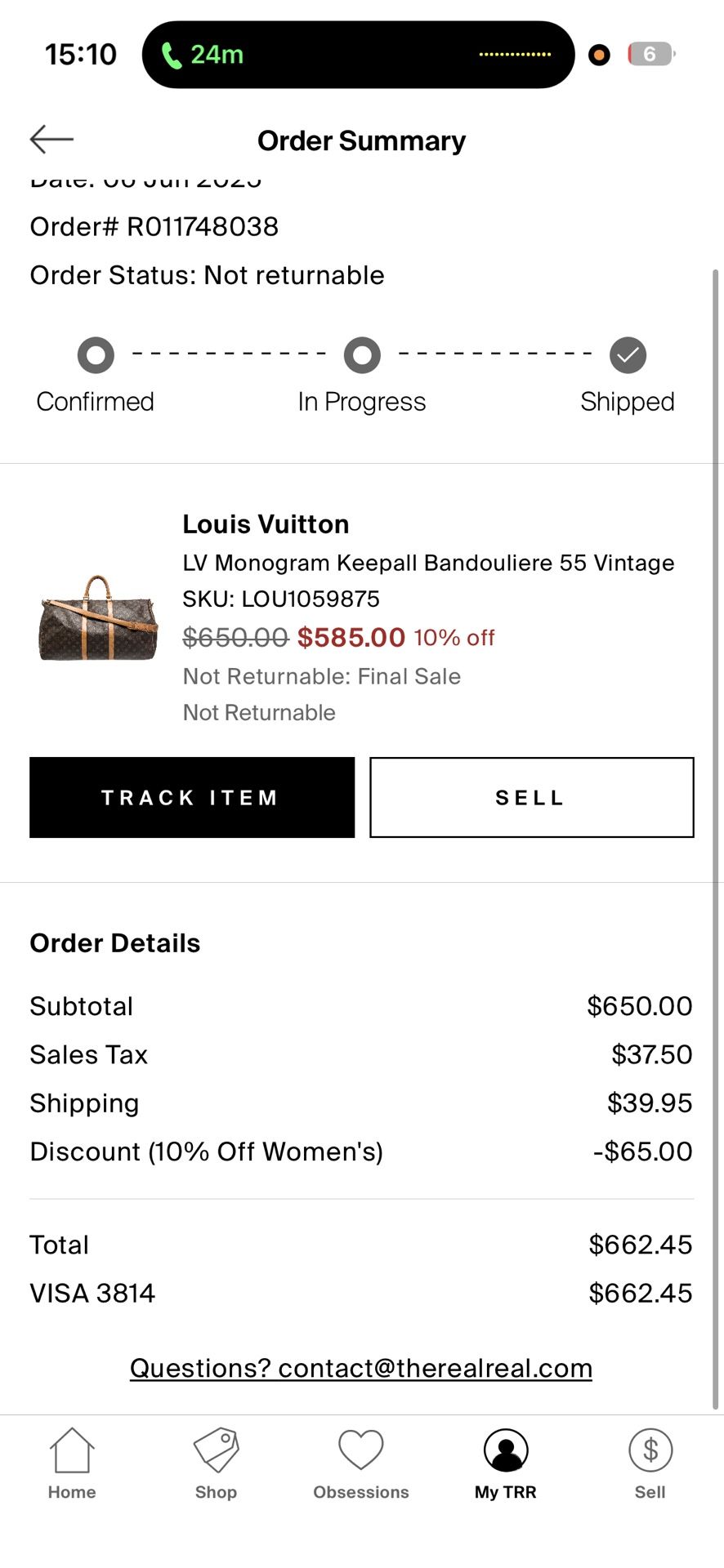 LV KEEPALL 55 With Strap