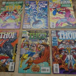 Lot 6 Marvel Comic Books The Mighty Thor 1993 457 early January 459 February 473 April 477 August 478 September 479 October. good condition. 19