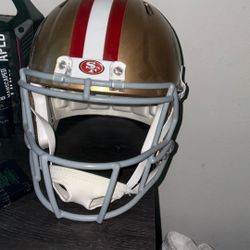 Frank Gore Singed Helmet 