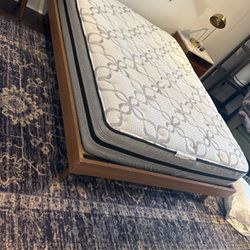 Queen Bed Like New Mattress And Frame 