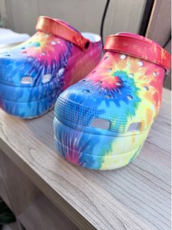 Cape Robbin Tie Dye Chunky Platform Clogs - Women's Size 10 (Gardener BM7323)