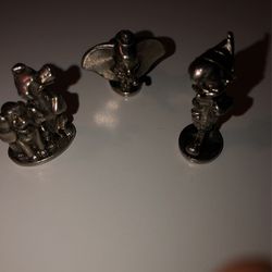 Disney Miniature Silver Pinocchio, Dumbo & Lady and the Tramp