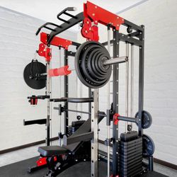 Free Delivery - Brand New - Weight Machine- Smith Machine- Functional Trainer - 300lbs Weight Stacks included  - Bench & Weights INCLUDED 