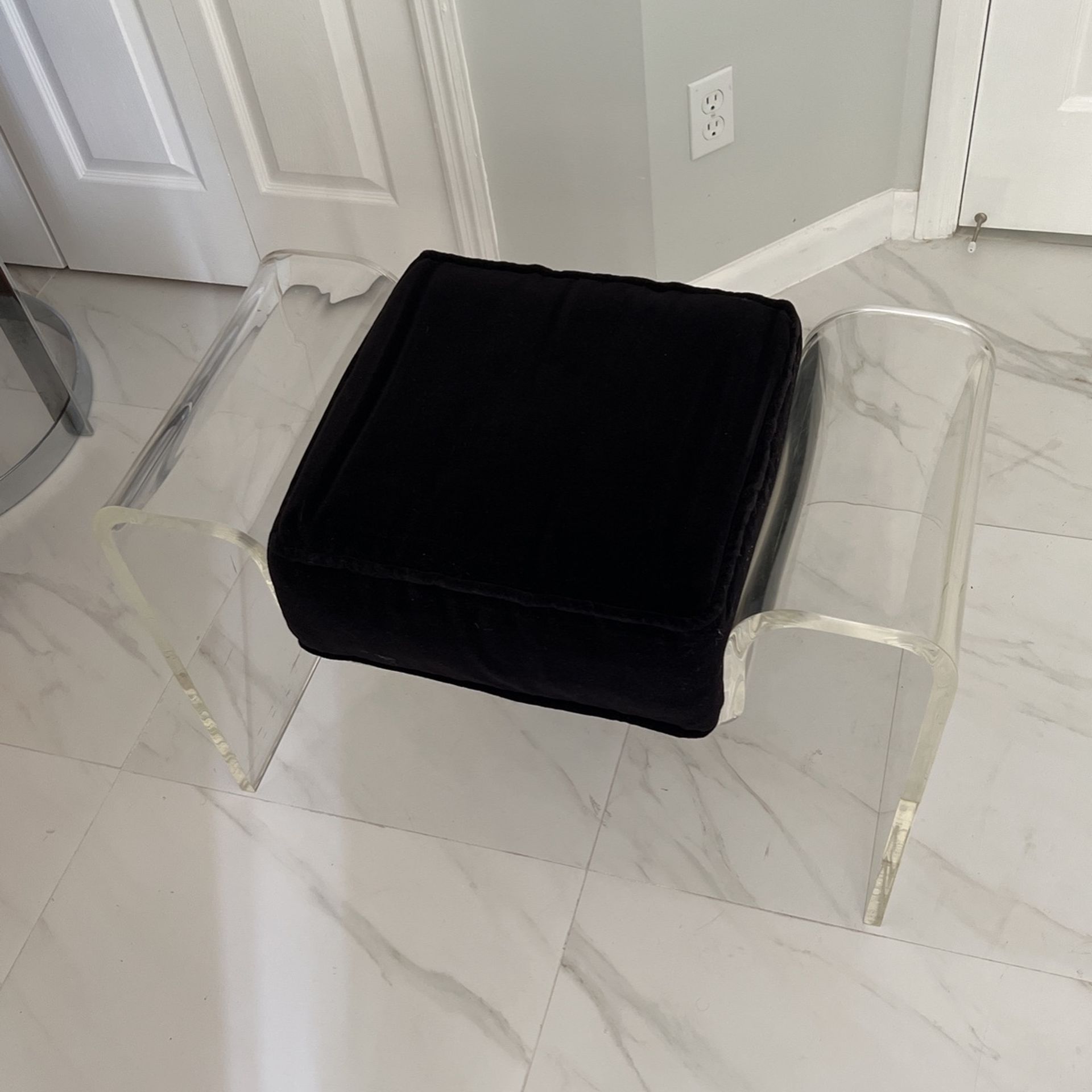 Vintage Midcentury Lucite Waterfall Bench