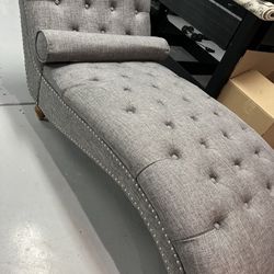 Grey Ottoman / Lounge Chair 