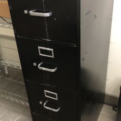 Black 4 Drawer Filing Cabinet 