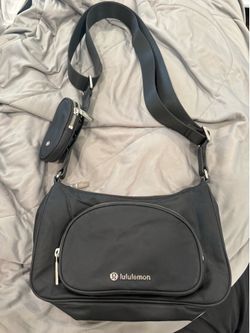 Black lululemon crossbody with nano pouch