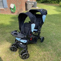 Black Double Stroller 