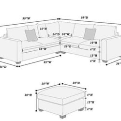 brand new Couch With Ottoman $700 New 