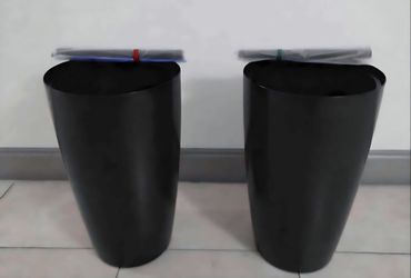 *** NEW LOW PRICE *** PAIR of 22" Black Self Watering Planters (2 for $60) @ Lasting Creations