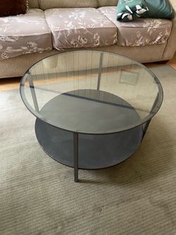 Round Glass-top Coffee Table