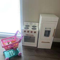 kids play kitchen comes with shop cart and play food must be picked up ASAP