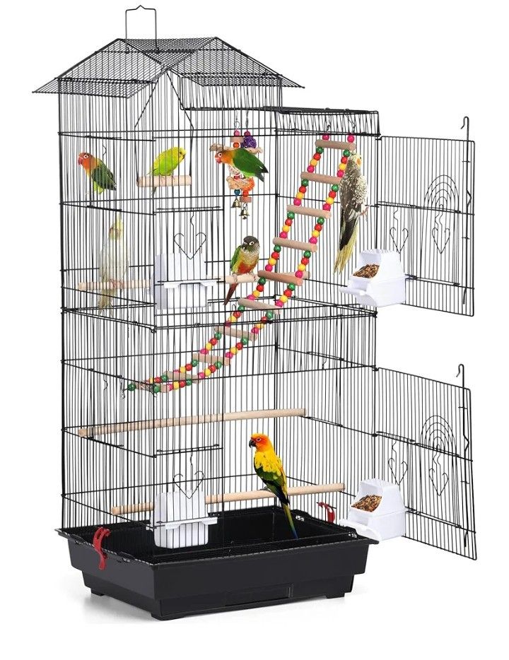 Yaheetech 39-inch Roof Top Large Flight Parrot Bird Cage