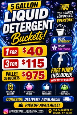 Laundry detergent, and softener 5 gallon