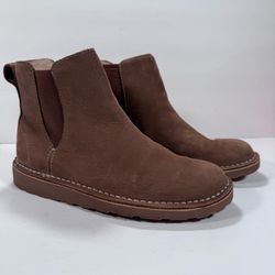 L.L. Bean Brown Leather Slip On Ankle Boots Women Size 8M