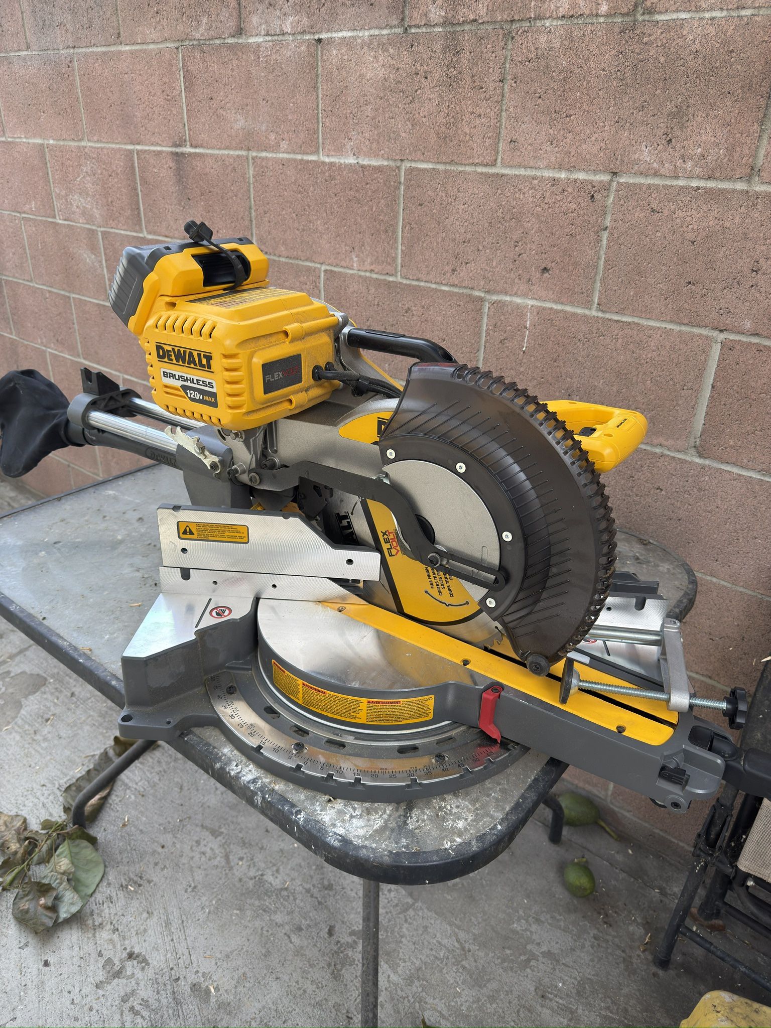 DEWALT FLEXVOLT 120-Volt MAX Lithium-Ion Cordless Brushless 12 in. Sliding Miter Saw w/ AC Adapter (Tool-Only)