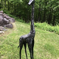Metal Giraffe - +5 Ft Tall!