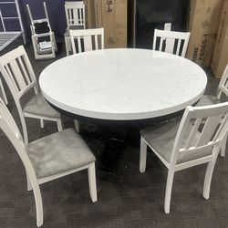 Solid Marble Table Set 