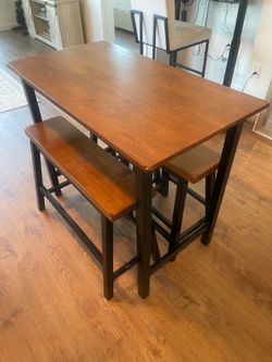 Counter Height Wood Dining Set