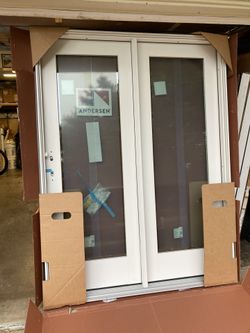 New French Patio Door , Andersen , Right In _ Swing , fiberglass , 60 by 80 by 4 9 1/16 jamb