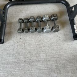 Cap Solid Barbell Hex Dumbbells $100   